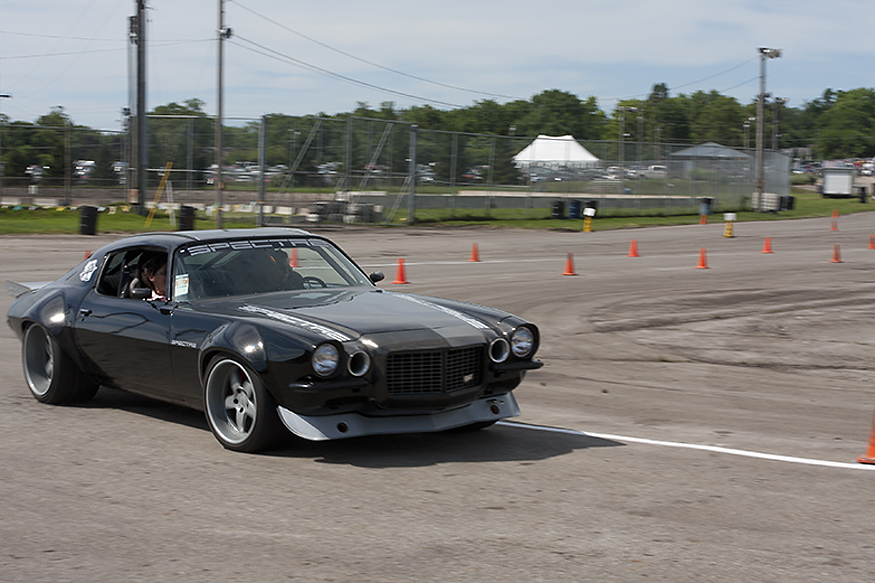 Brandy Morrow out in the Speed by Spectre 2nd Gen Camaro enjoying driving the Autocross